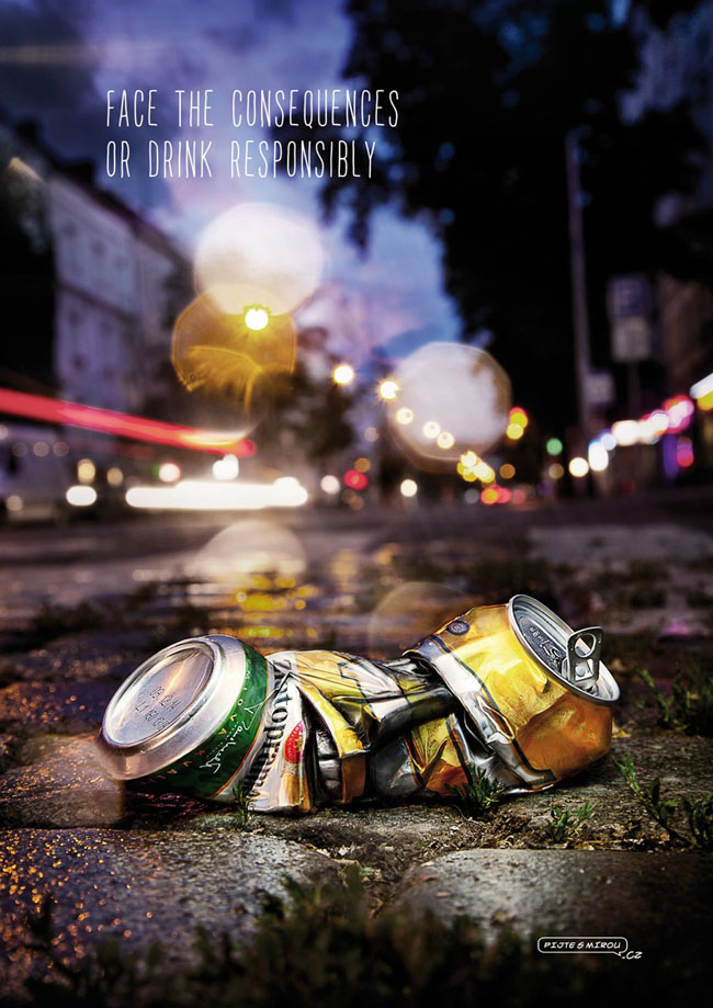 捷克Pijte s Mirou反过度饮酒系列宣传海报
