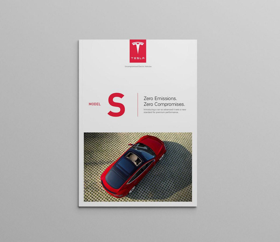特斯拉汽车模型概念信息画册设计欣赏