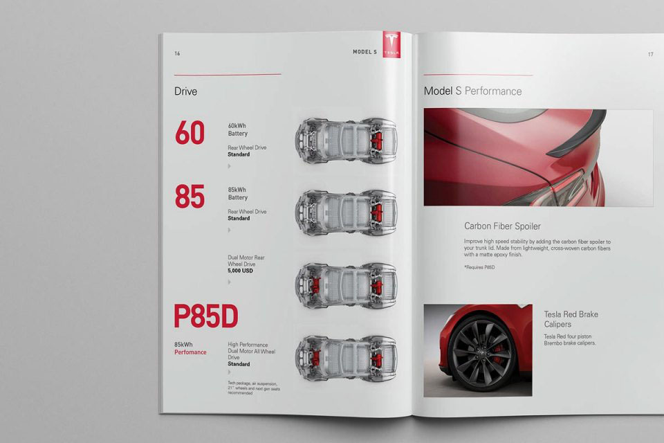 特斯拉汽车模型概念信息画册设计欣赏